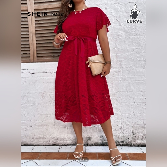 ❤️Red Lace Dress❤️ - Picture 4 of 12